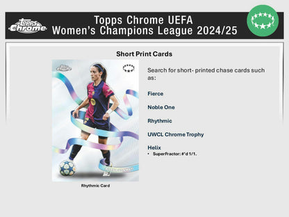 2024/25 Topps Chrome UEFA Women’s Champions League Soccer Hobby Box | Columbia Sports Cards - Columbia Hobby - Sports Card Boxes - Toploaders - Card Savers