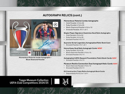 2024/25 Topps UEFA Museum Collection Soccer Hobby Box | Columbia Sports Cards - Columbia Hobby - Sports Card Boxes - Toploaders - Card Savers