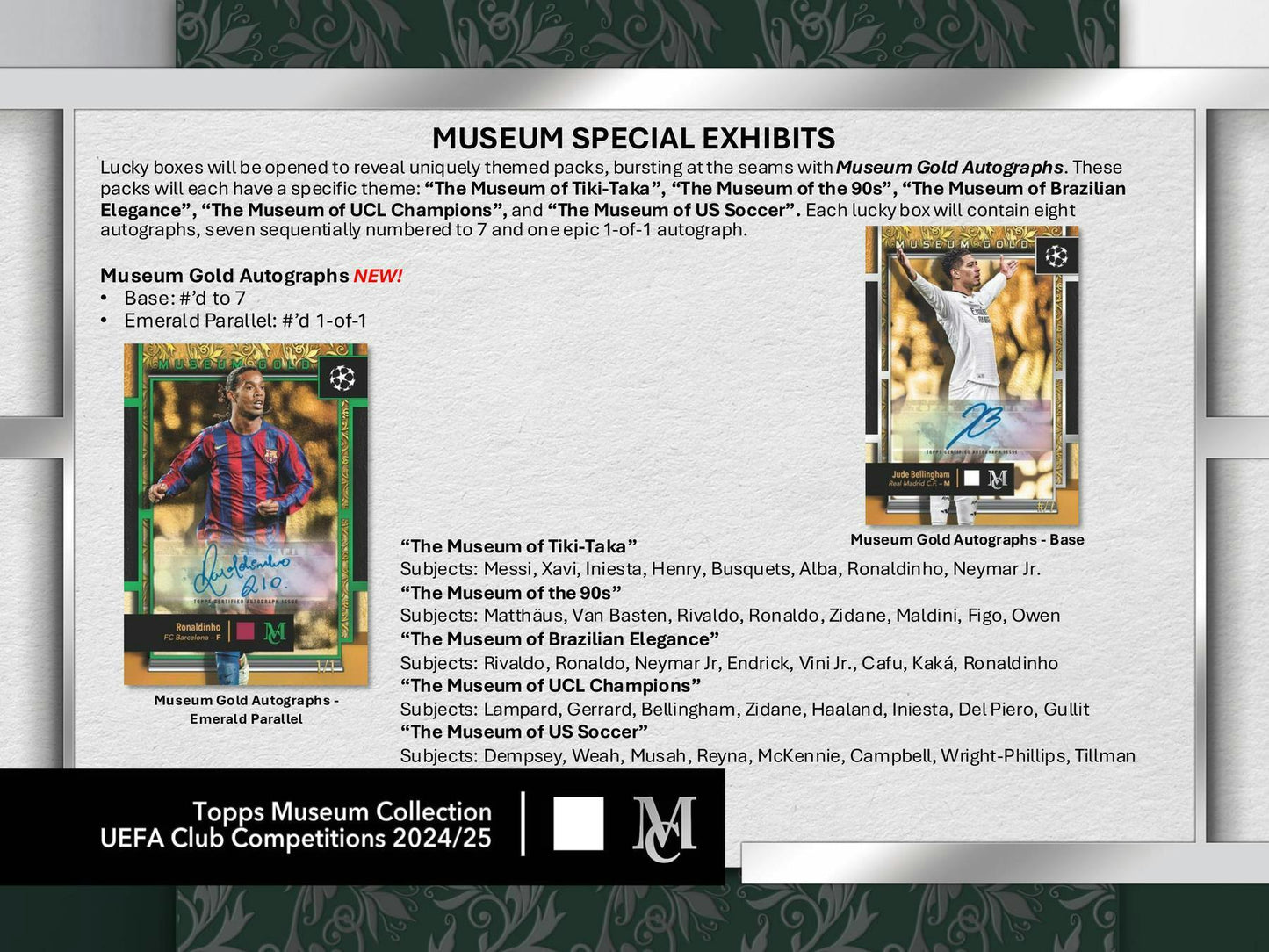 2024/25 Topps UEFA Museum Collection Soccer Hobby Box | Columbia Sports Cards - Columbia Hobby - Sports Card Boxes - Toploaders - Card Savers