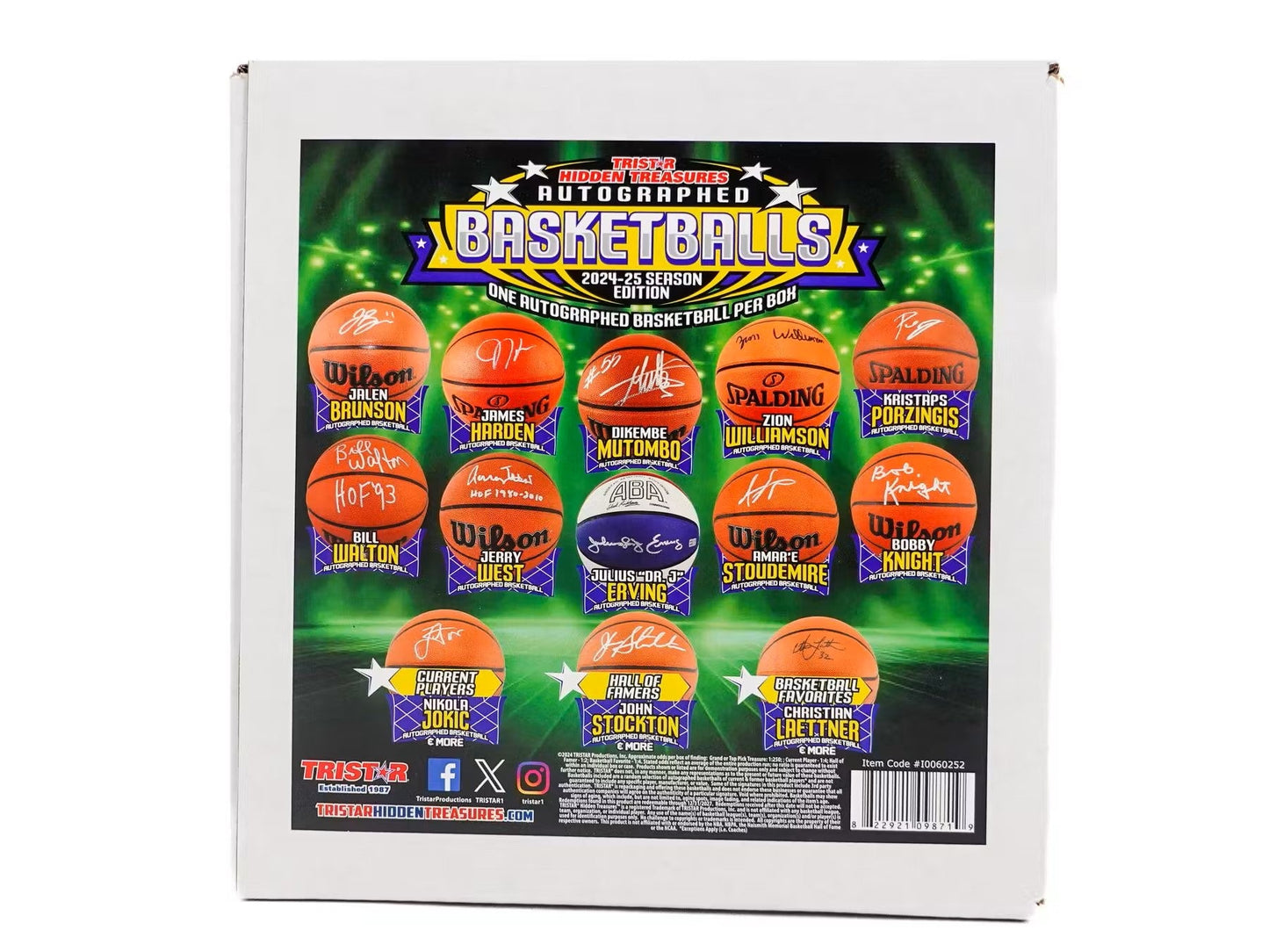2024/25 TriStar Hidden Treasures Autographed Basketballs Season Edition Hobby Box - Columbia Hobby - Sports Card Boxes - Toploaders - Card Savers