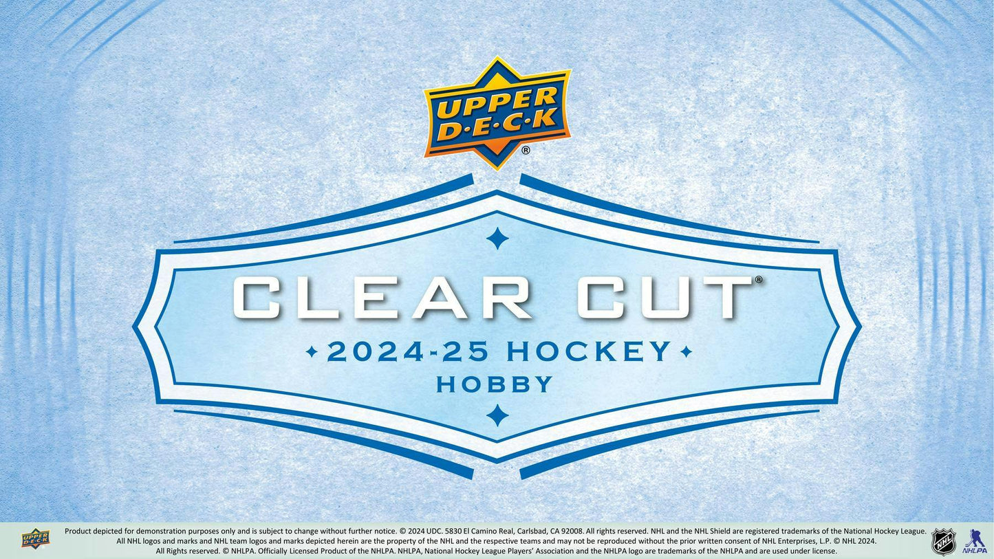 2024/25 Upper Deck Clear Cut Hockey Hobby Box - Columbia Hobby - Sports Card Boxes - Toploaders - Card Savers