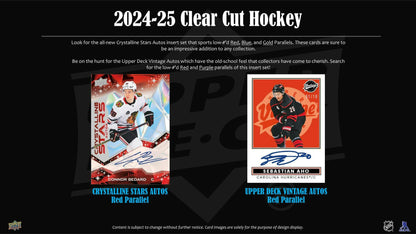 2024/25 Upper Deck Clear Cut Hockey Hobby Box - Columbia Hobby - Sports Card Boxes - Toploaders - Card Savers