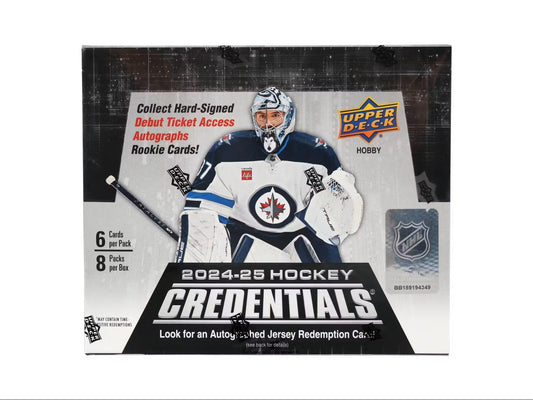 2024/25 Upper Deck Credentials Hockey Hobby Box | Columbia Sports Cards - Columbia Hobby - Sports Card Boxes - Toploaders - Card Savers