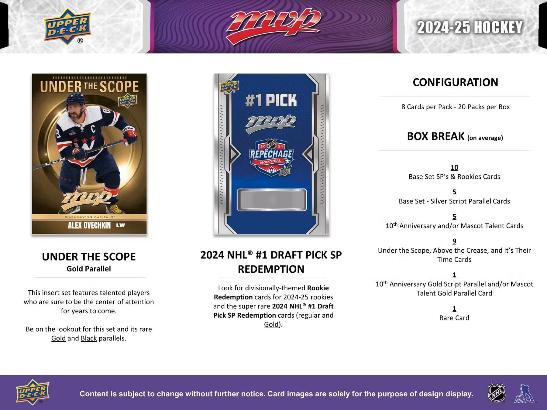 2024/25 Upper Deck MVP Hockey Hobby Box | Columbia Sports Cards - Columbia Hobby - Sports Card Boxes - Toploaders - Card Savers