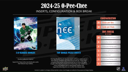 2024/25 Upper Deck O - Pee - Chee Hockey Hobby Box - Columbia Hobby - Sports Card Boxes - Toploaders - Card Savers