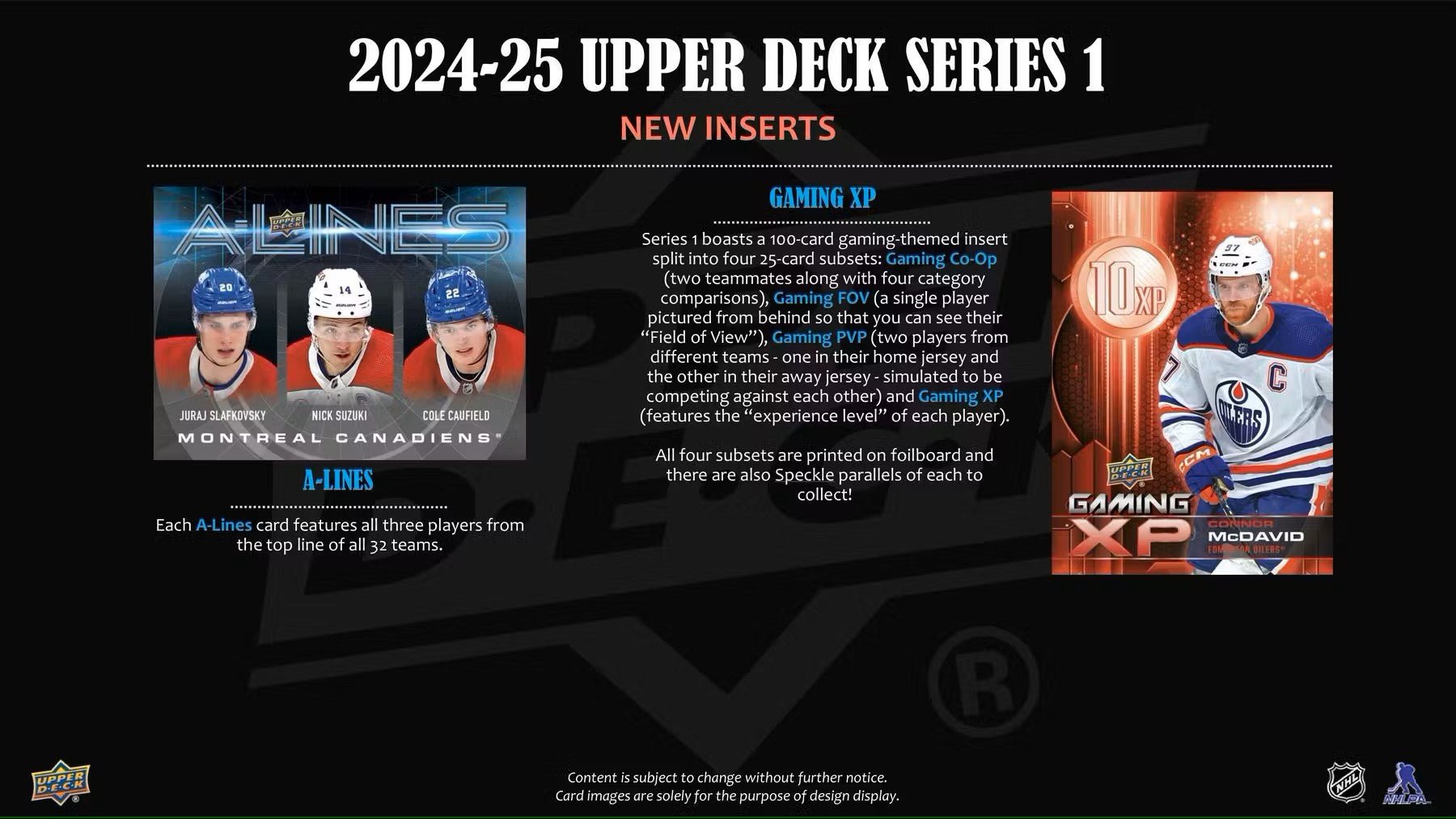 2024/25 Upper Deck Series 1 Hockey 4 - Pack Blaster Box - Columbia Hobby - Sports Card Boxes - Toploaders - Card Savers
