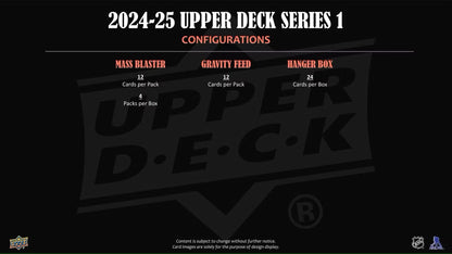 2024/25 Upper Deck Series 1 Hockey Tin - Columbia Hobby - Sports Card Boxes - Toploaders - Card Savers