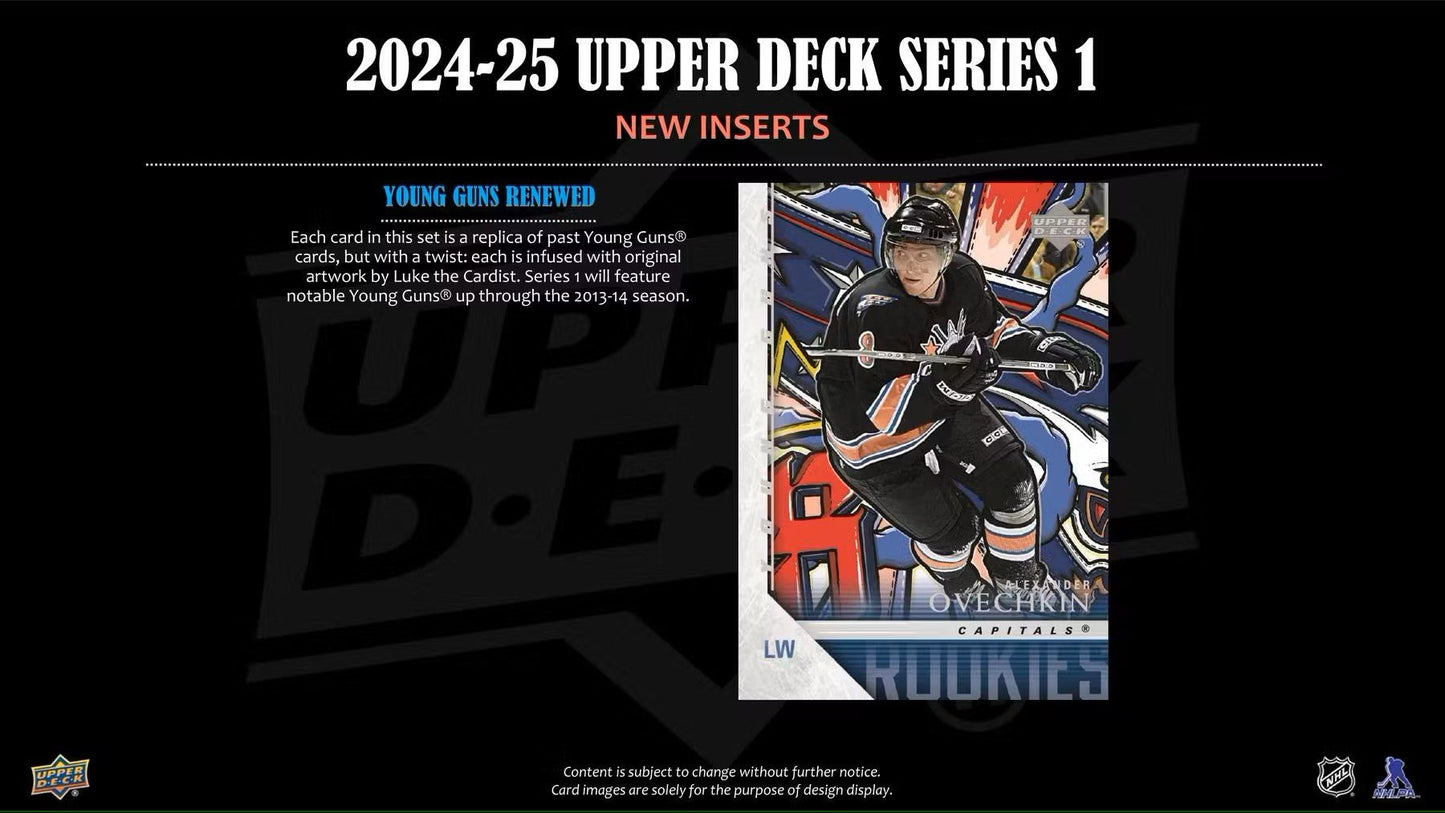 2024/25 Upper Deck Series 1 Hockey Tin - Columbia Hobby - Sports Card Boxes - Toploaders - Card Savers