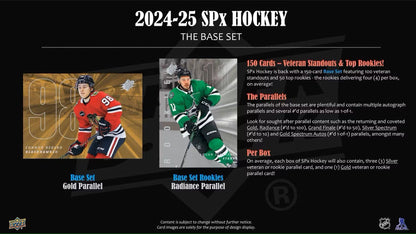 2024/25 Upper Deck SPx Hockey Hobby Box - Columbia Hobby - Sports Card Boxes - Toploaders - Card Savers