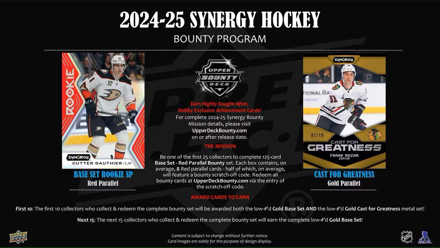 2024/25 Upper Deck Synergy Hockey Hobby Box - Columbia Hobby - Sports Card Boxes - Toploaders - Card Savers