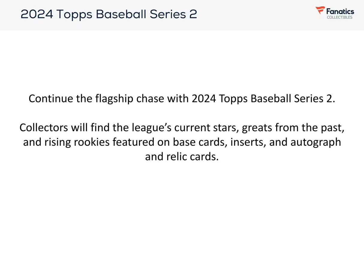 2024 Topps Series 2 Baseball 7-Pack Blaster Box