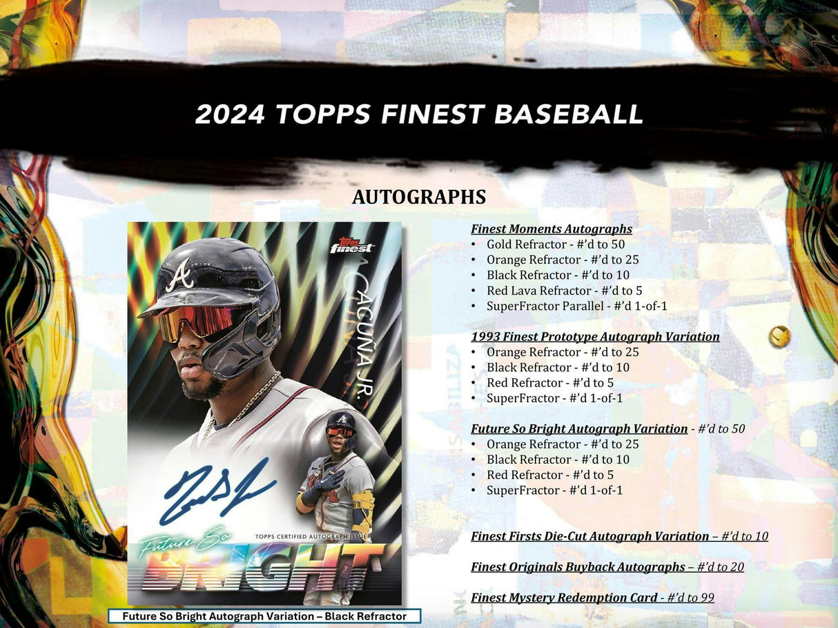 2024 Topps Finest Baseball Hobby Box