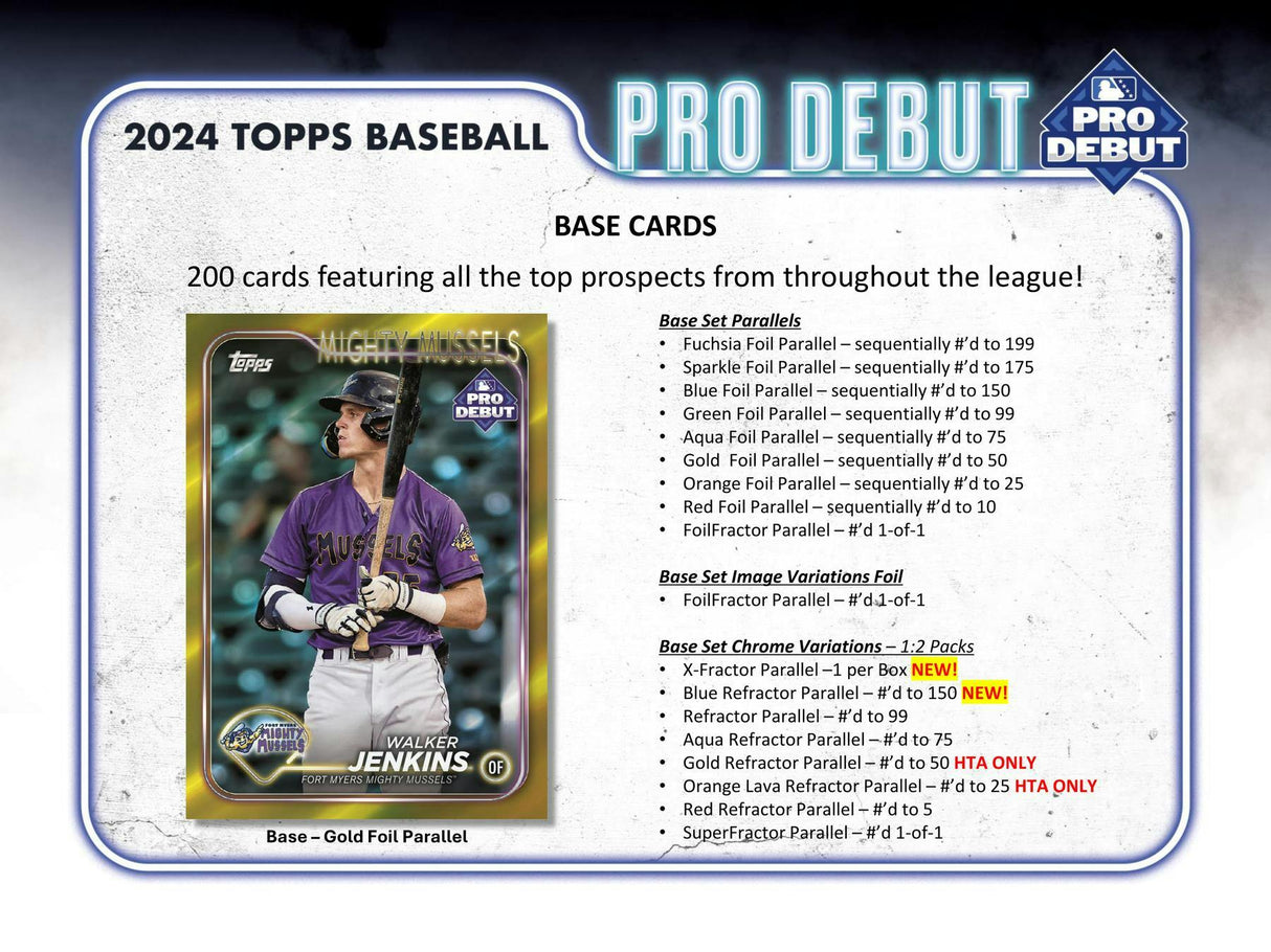 2024 Topps Pro Debut Baseball Hobby Jumbo Box