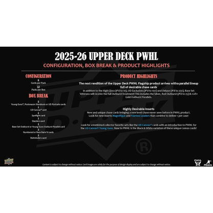2025/26 Upper Deck PWHL Hockey Hobby Box | Columbia Hobby - Sports Card Boxes - Toploaders - Card Savers.