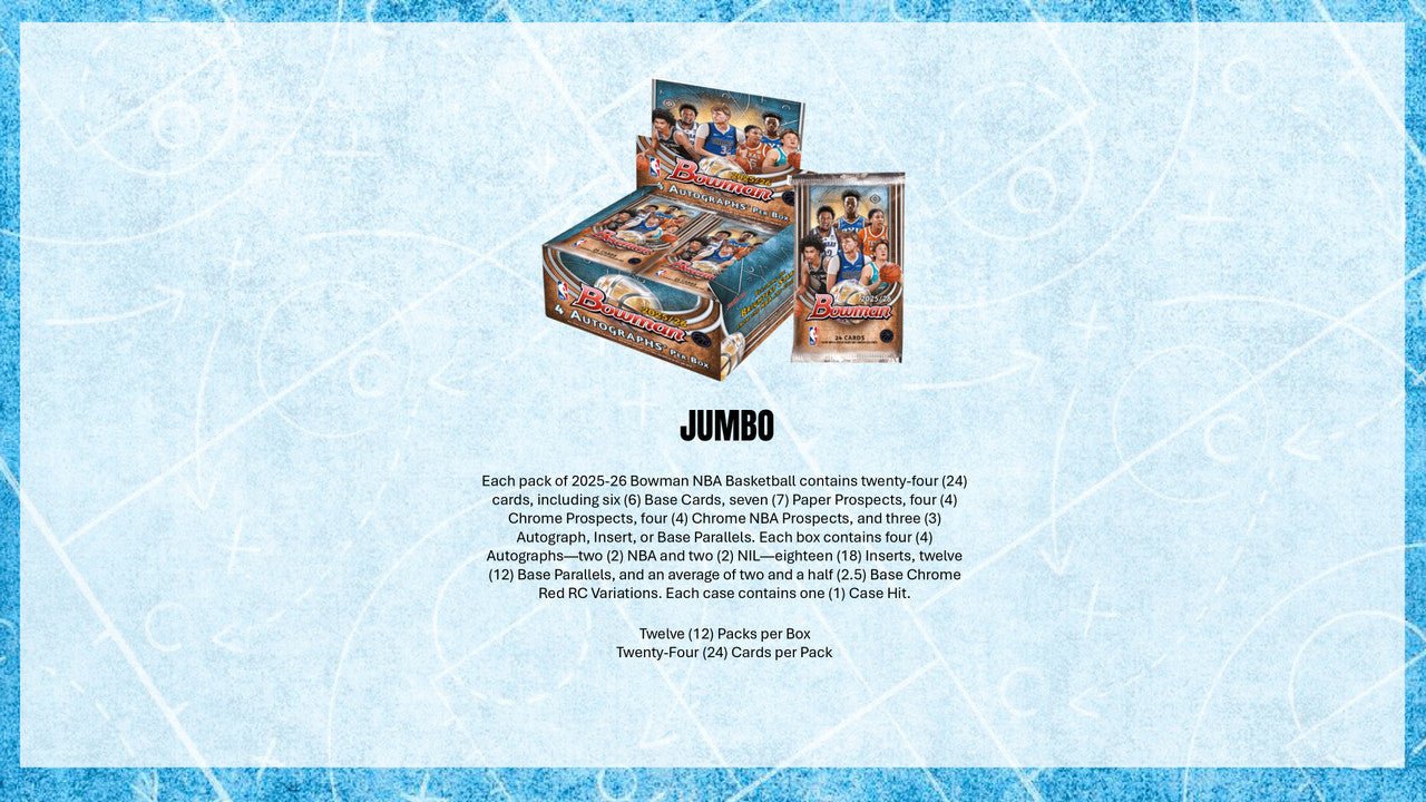2025 - 26 Bowman Basketball Hobby Jumbo Box | Columbia Sports Cards - Columbia Hobby - Sports Card Boxes - Toploaders - Card Savers