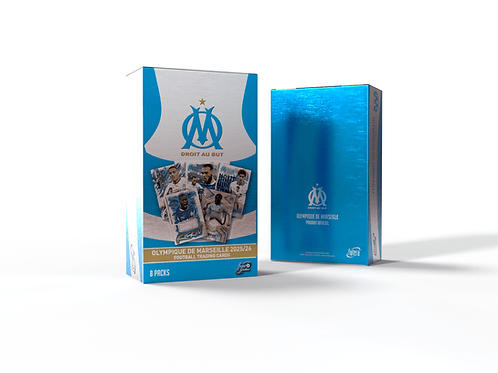 2025 - 26 Futera Olympique de Marseille Fans' Selection Soccer Hobby Box | Columbia Sports Cards - Columbia Hobby - Sports Card Boxes - Toploaders - Card Savers