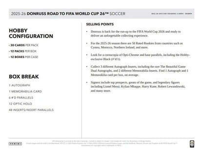 2025 - 26 Panini Donruss Road To FIFA World Cup 2026 Soccer Hobby Box | Columbia Sports Cards - Columbia Hobby - Sports Card Boxes - Toploaders - Card Savers