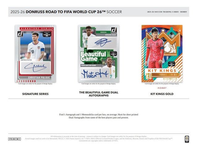 2025 - 26 Panini Donruss Road To FIFA World Cup 2026 Soccer Hobby Box | Columbia Sports Cards - Columbia Hobby - Sports Card Boxes - Toploaders - Card Savers