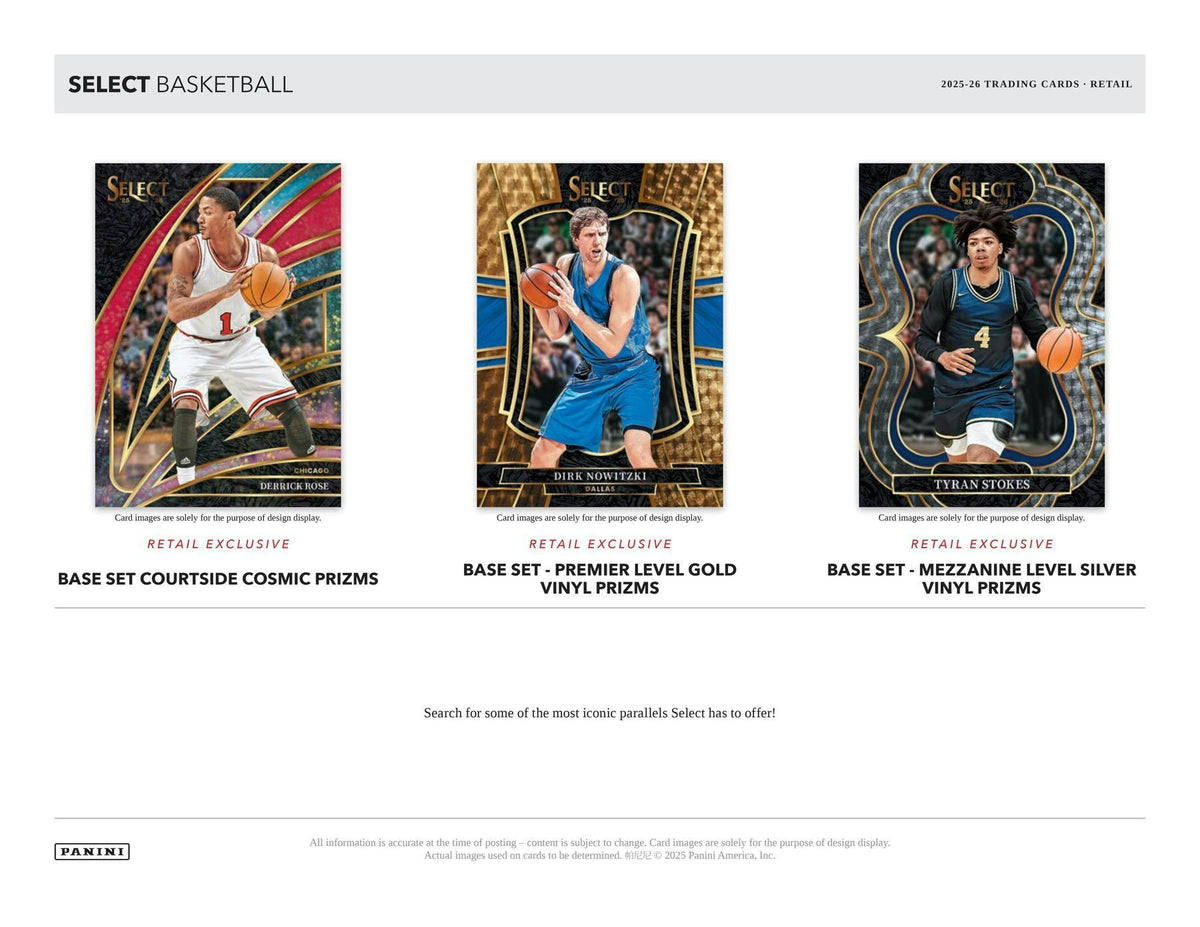 2025/26 Panini Select Basketball Blaster Hobby Box sell sheet 2