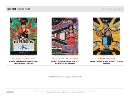 2025/26 Panini Select Basketball Blaster Hobby Box sell sheet 3