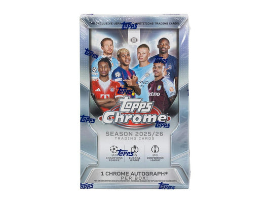 2025 - 26 Topps Chrome UEFA Club Competitions Soccer Hobby Box | Columbia Sports Cards - Columbia Hobby - Sports Card Boxes - Toploaders - Card Savers