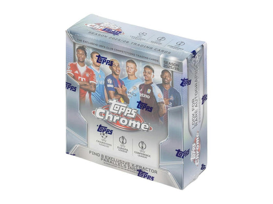 2025 - 26 Topps Chrome UEFA Club Competitions Soccer Jumbo Hobby Box | Columbia Sports Cards - Columbia Hobby - Sports Card Boxes - Toploaders - Card Savers