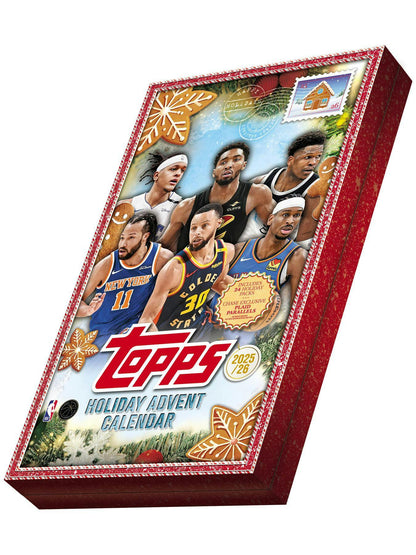 2025 - 26 Topps Holiday Basketball Countdown Calendar Box | Columbia Sports Cards - Columbia Hobby - Sports Card Boxes - Toploaders - Card Savers