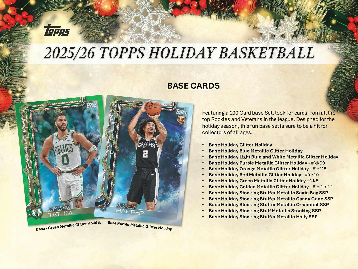2025 - 26 Topps Holiday Basketball Mega Box | Columbia Sports Cards - Columbia Hobby - Sports Card Boxes - Toploaders - Card Savers
