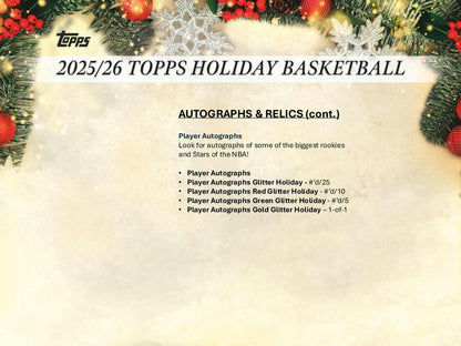 2025 - 26 Topps Holiday Basketball Mega Box | Columbia Sports Cards - Columbia Hobby - Sports Card Boxes - Toploaders - Card Savers