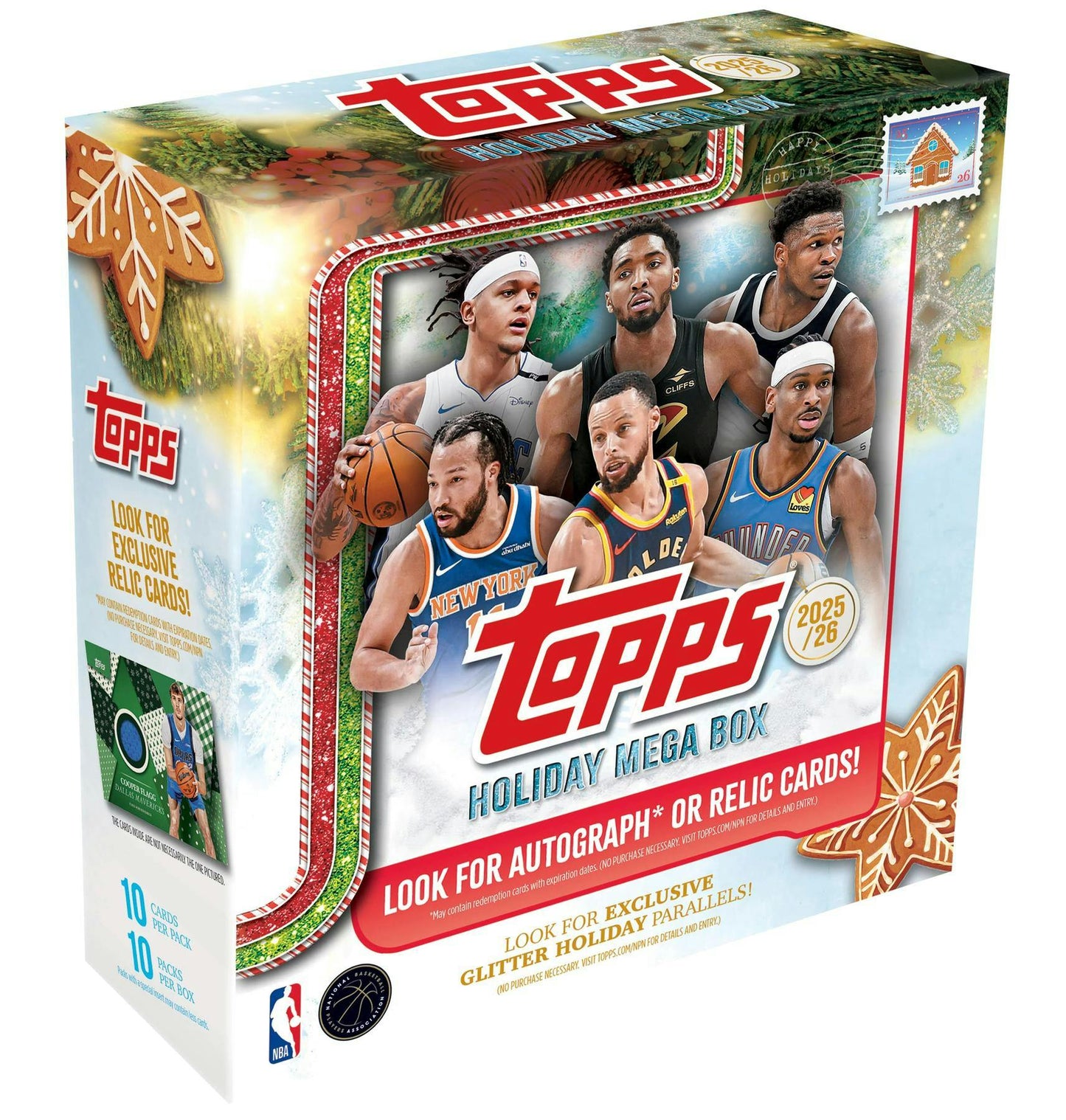 2025 - 26 Topps Holiday Basketball Mega Box | Columbia Sports Cards - Columbia Hobby - Sports Card Boxes - Toploaders - Card Savers