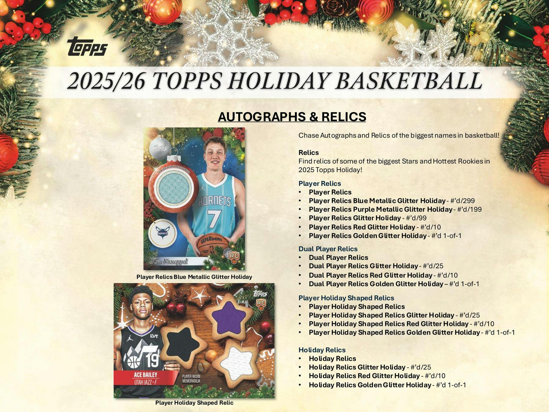 2025 - 26 Topps Holiday Basketball Mega Box | Columbia Sports Cards - Columbia Hobby - Sports Card Boxes - Toploaders - Card Savers