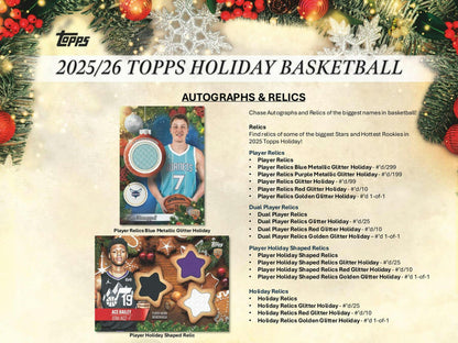 2025 - 26 Topps Holiday Basketball Mega Box | Columbia Sports Cards - Columbia Hobby - Sports Card Boxes - Toploaders - Card Savers