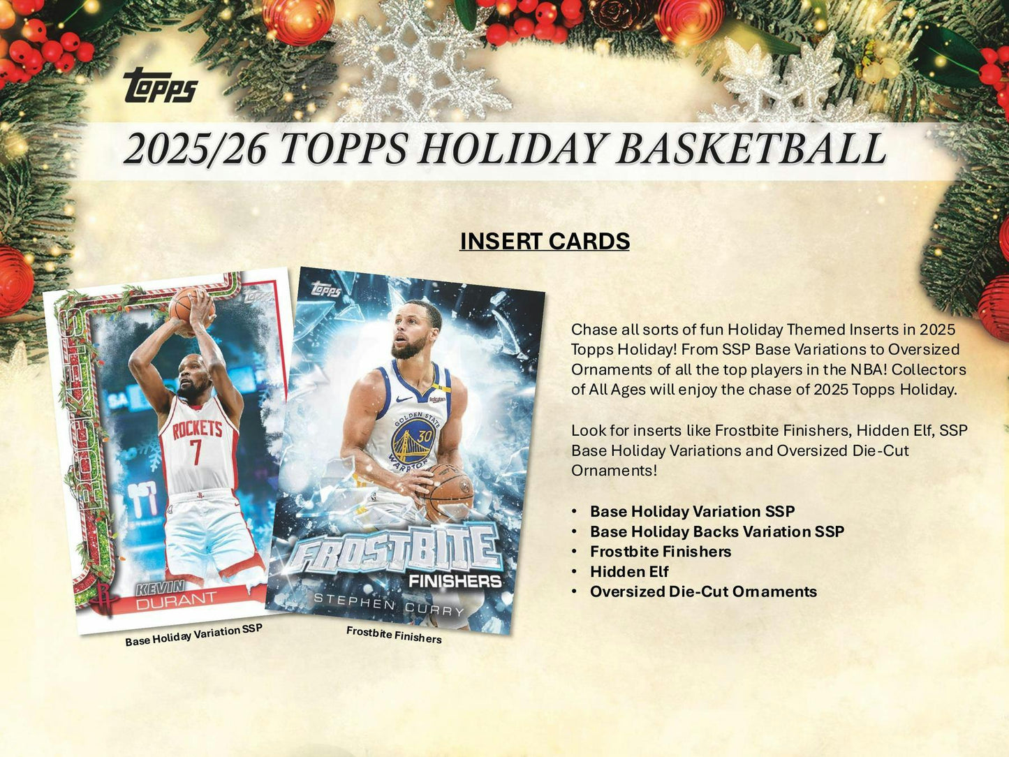 2025 - 26 Topps Holiday Basketball Mega Box | Columbia Sports Cards - Columbia Hobby - Sports Card Boxes - Toploaders - Card Savers
