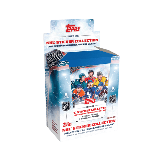 2025 - 26 Topps NHL Hockey Sticker Collection 50 - Pack Box | Columbia Sports Cards - Columbia Hobby - Sports Card Boxes - Toploaders - Card Savers