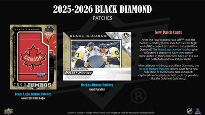 2025 - 26 Upper Deck Black Diamond Hockey Hobby Box - Columbia Hobby - Sports Card Boxes - Toploaders - Card Savers