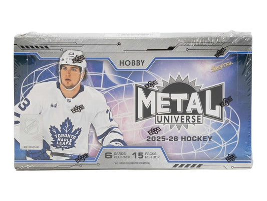2025 - 26 Upper Deck Skybox Metal Universe Hockey Hobby Box - Columbia Hobby - Sports Card Boxes - Toploaders - Card Savers