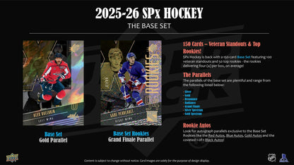2025 - 26 Upper Deck SPx Hockey Hobby Box - Columbia Hobby - Sports Card Boxes - Toploaders - Card Savers