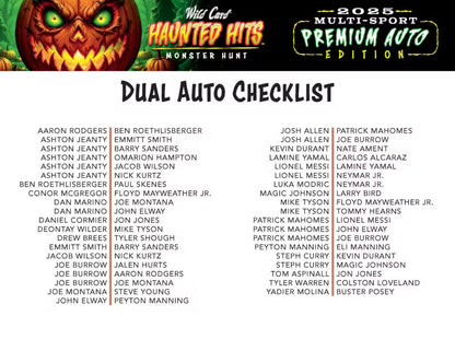 2025 Wild Card Haunted Hits Multi-Sport Premium Auto Edition Hobby Jumbo Box | Columbia Sports Cards
