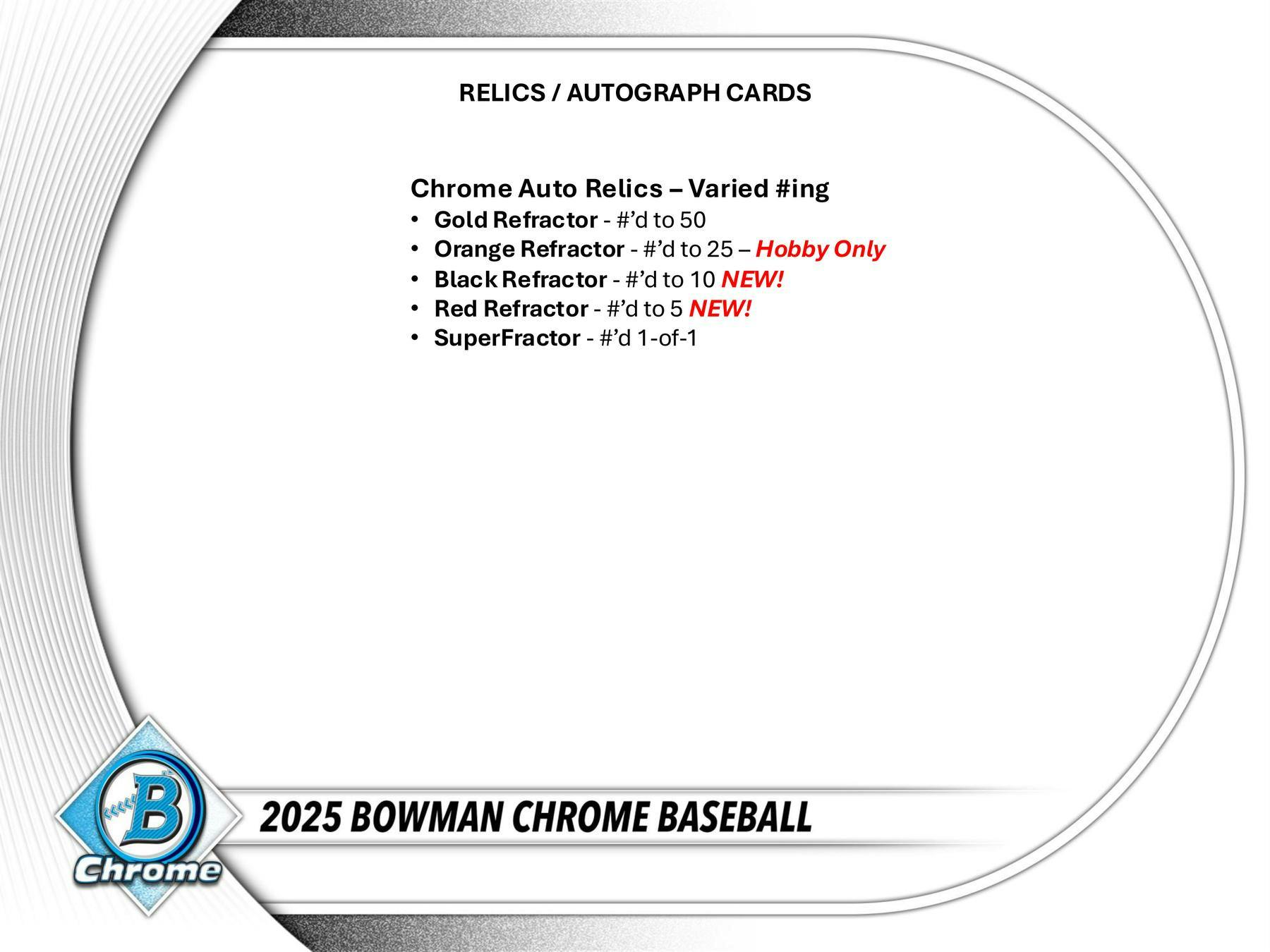 2025 Bowman Chrome Baseball Hobby Box | Columbia Sports Cards - Columbia Hobby - Sports Card Boxes - Toploaders - Card Savers