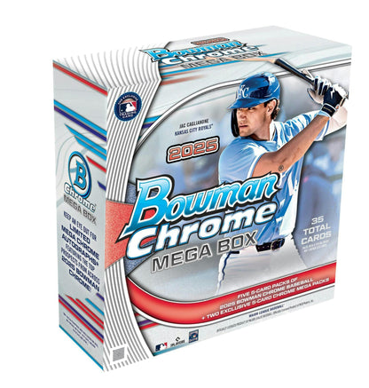 2025 Bowman Chrome Baseball Mega Box | Columbia Sports Cards - Columbia Hobby - Sports Card Boxes - Toploaders - Card Savers