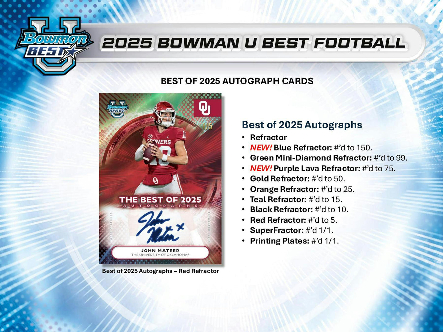 2025 Bowman University Best Football Hobby Box | Columbia Sports Cards - Columbia Hobby - Sports Card Boxes - Toploaders - Card Savers