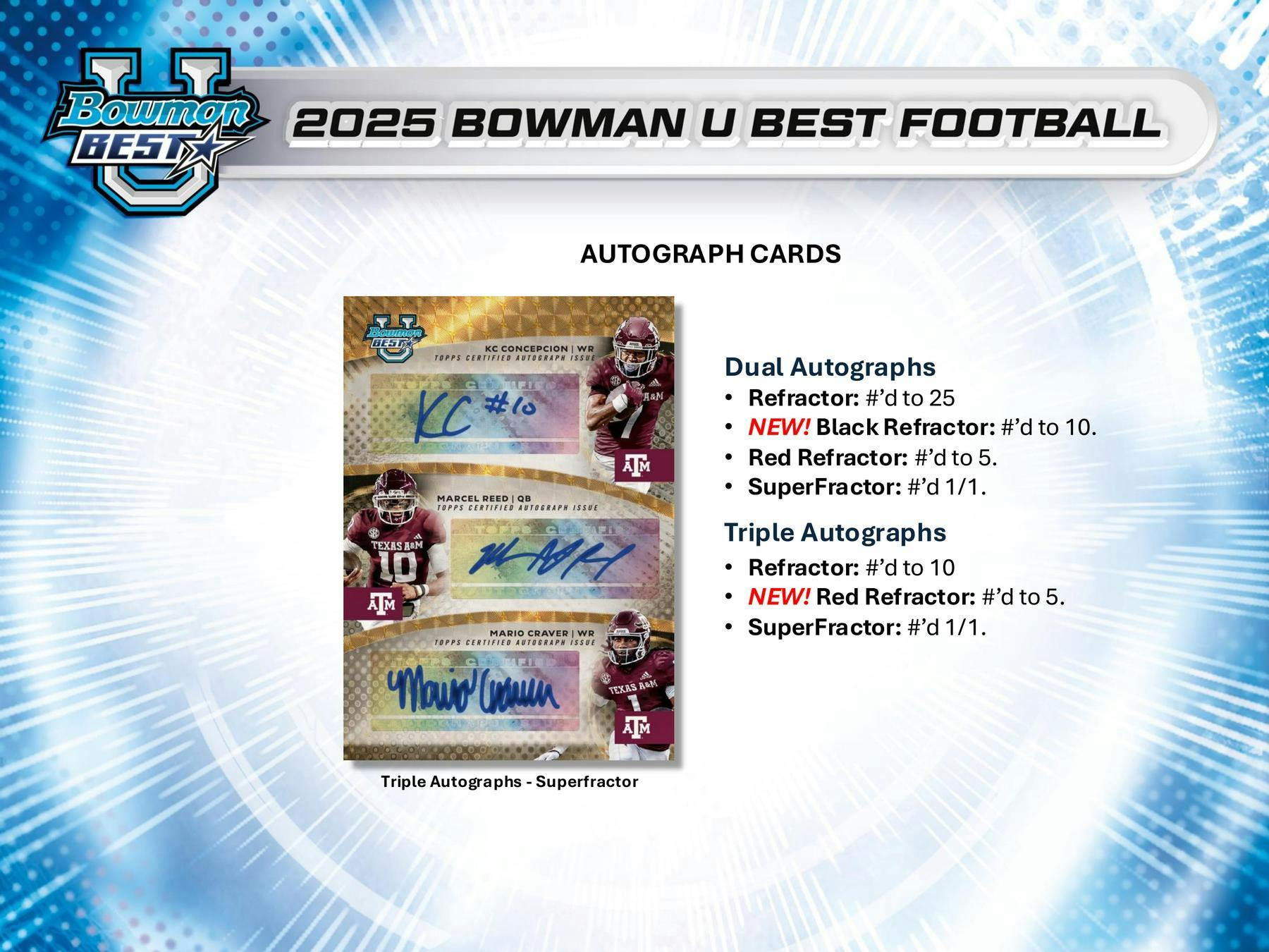 2025 Bowman University Best Football Hobby Box | Columbia Sports Cards - Columbia Hobby - Sports Card Boxes - Toploaders - Card Savers