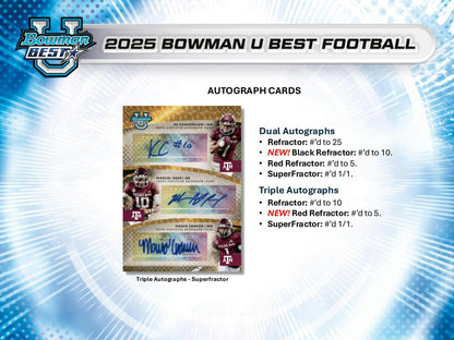 2025 Bowman University Best Football Hobby Box | Columbia Sports Cards - Columbia Hobby - Sports Card Boxes - Toploaders - Card Savers