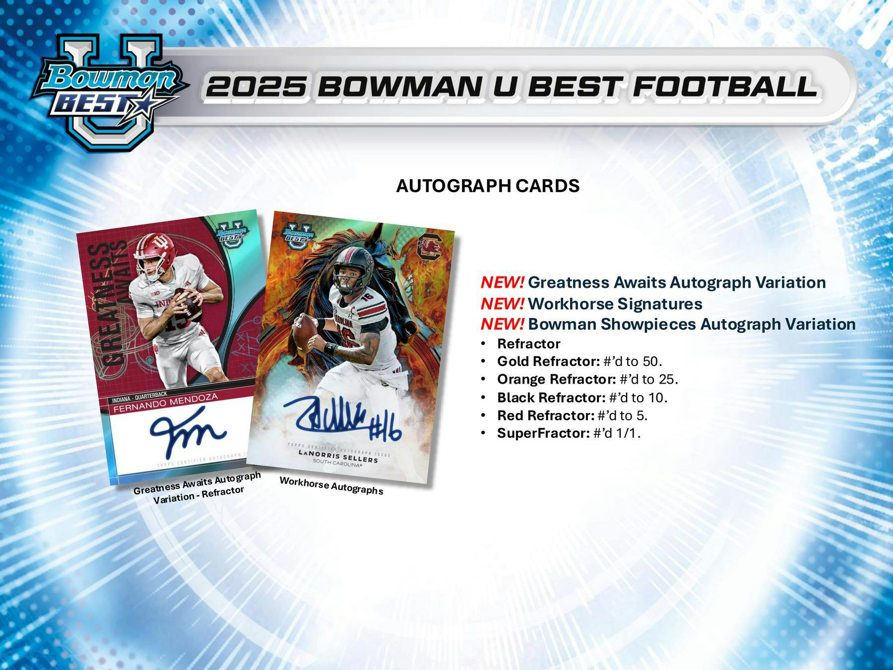 2025 Bowman University Best Football Hobby Box | Columbia Sports Cards - Columbia Hobby - Sports Card Boxes - Toploaders - Card Savers