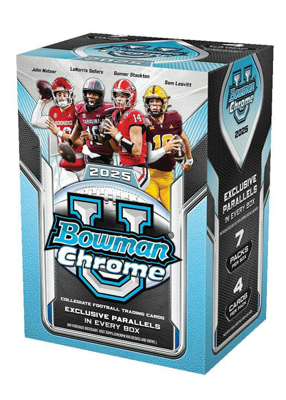 2025 Bowman University Chrome Football Blaster Box | Columbia Sports Cards - Columbia Hobby - Sports Card Boxes - Toploaders - Card Savers