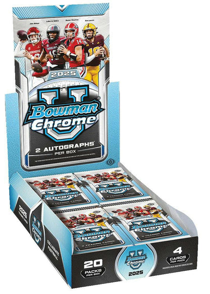 2025 Bowman University Chrome Football Hobby Box | Columbia Sports Cards - Columbia Hobby - Sports Card Boxes - Toploaders - Card Savers