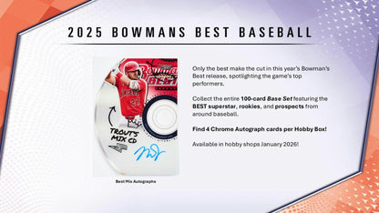 2025 Bowman’s Best Baseball Hobby Box | Columbia Sports Cards - Columbia Hobby - Sports Card Boxes - Toploaders - Card Savers