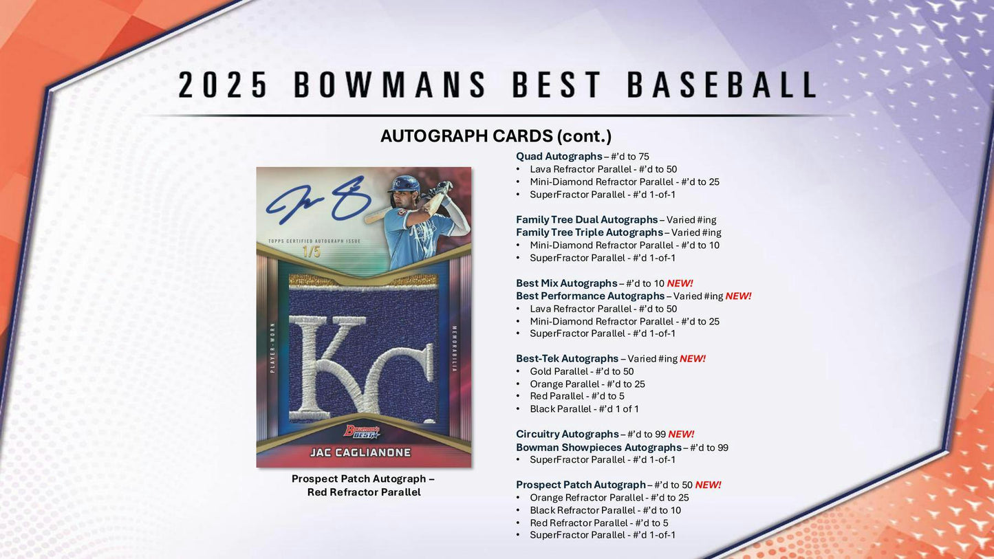 2025 Bowman’s Best Baseball Hobby Box | Columbia Sports Cards - Columbia Hobby - Sports Card Boxes - Toploaders - Card Savers