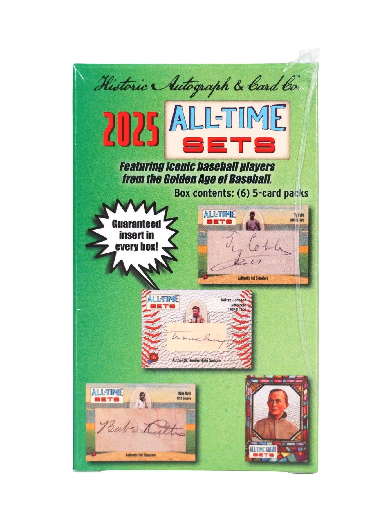 2025 Historic Autographs All Time Sets Baseball Hobby Box - Columbia Hobby - Sports Card Boxes - Toploaders - Card Savers
