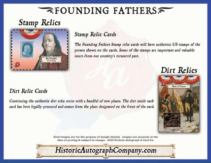 2025 Historic Autographs Founding Fathers Trading Cards Hobby Box - Columbia Hobby - Sports Card Boxes - Toploaders - Card Savers